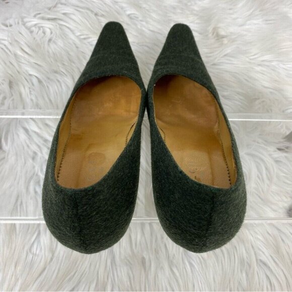 Gucci Women's Forest Green Quiet Luxury Wool Fabric Designer Pumps‎ EU 37/US 7 - Picture 6 of 15